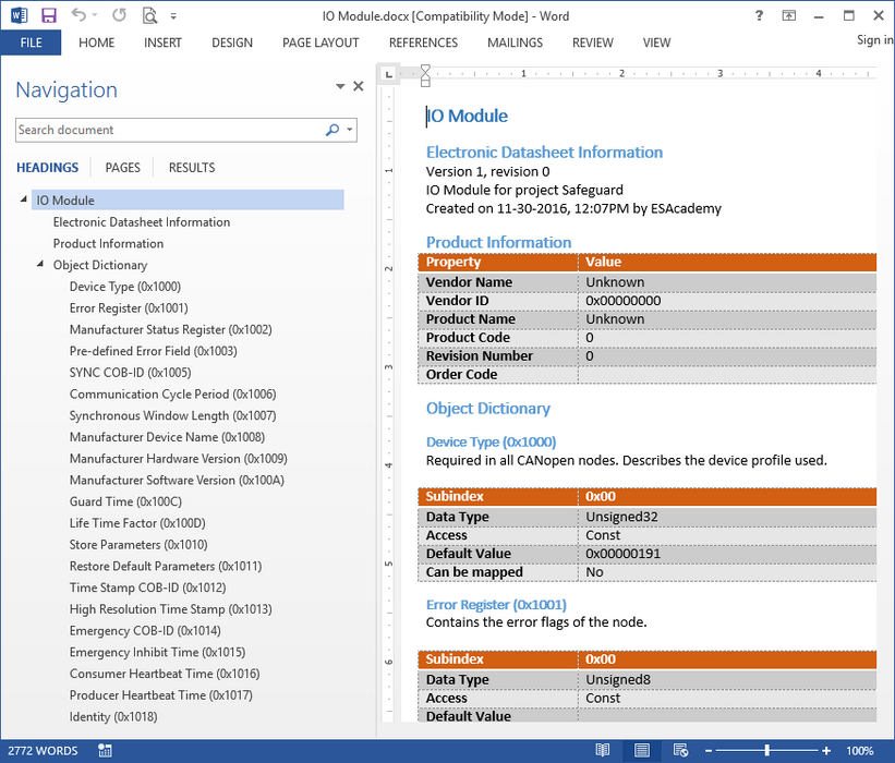 CANopen Architect Professional